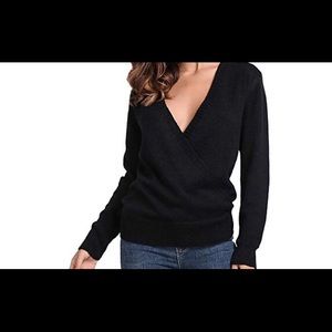 Deep V-Neck Knitted sweater